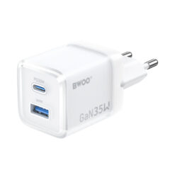 BWOO GaN wall charger CDA222 PD 35W 1 x USB 1 x USB-C, white