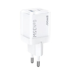 Alternative view of BWOO GaN wall charger CDA222 PD 35W 1 x USB 1 x USB-C, white