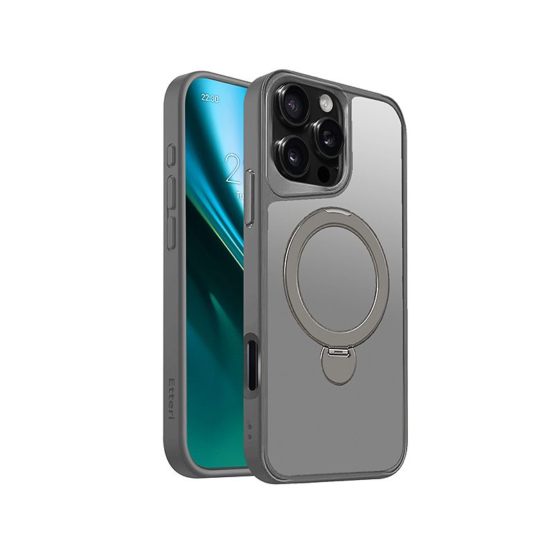 Etteri Matt Mag Ring case for iPhone 17 Pro / 18 Pro grey
