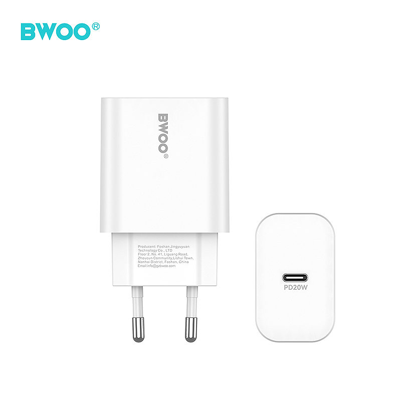 BWOO wall charger CDA233 PD 20W 1x USB-C white - Billede 3