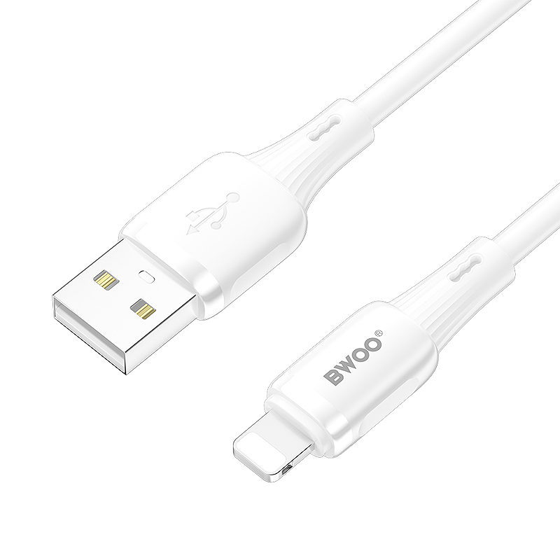 BWOO 3A silicone cable X329L usb - lightning 3A 1m white