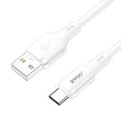 Alternative view of BWOO 3A silicone cable X329C USB - USB-C 1m white