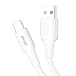 BWOO 3A silicone cable X329C USB - USB-C 1m white - Billede 3