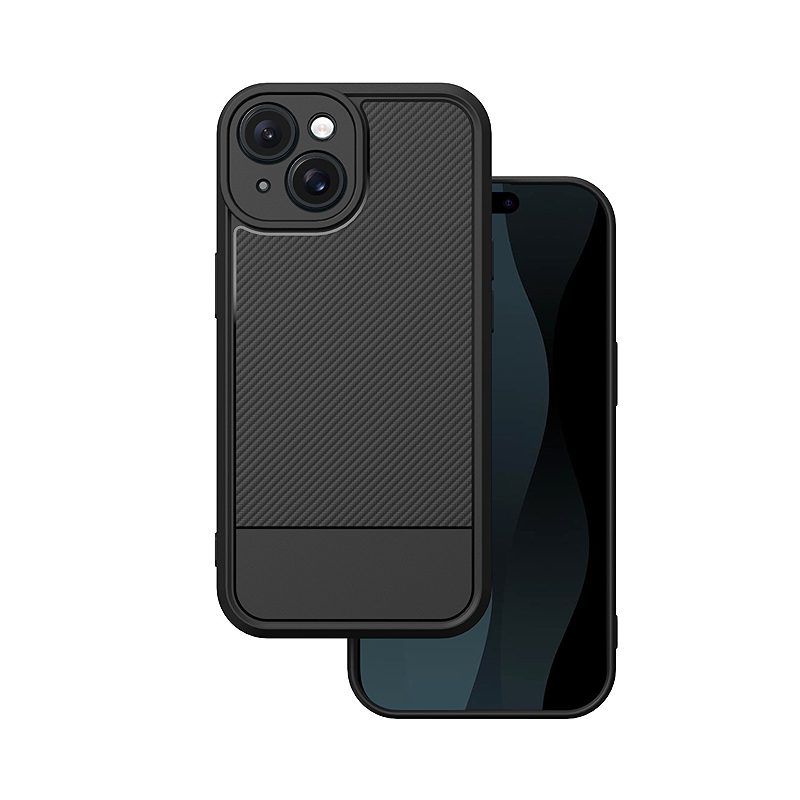 Simple Carbon case for iPhone 15 6,1" black