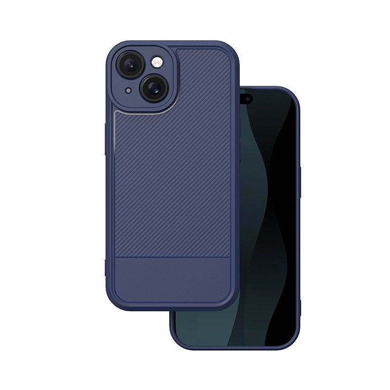 Simple Carbon case for iPhone 15 6,1" blue