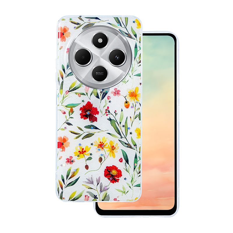 Glow Glam case for Xiaomi Redmi 14C 4G/ 14C 5G / Redmi A4 / POCO C75 white