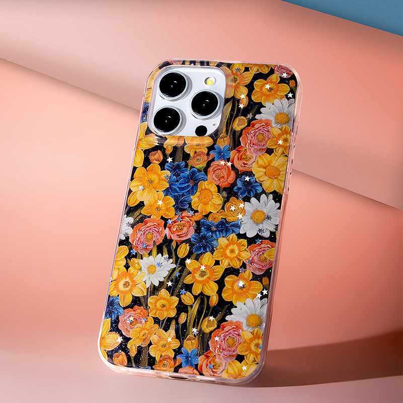 Glow Glam case for iPhone 17 6,3" orange