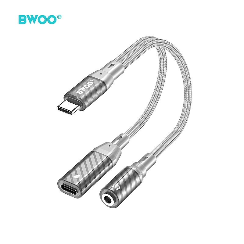 Alternative view of BWOO 2 in 1 Adapter Type C to Type C /3.5MM Jack BZ67
