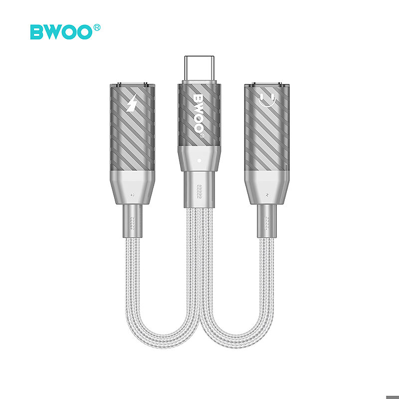 BWOO BZ68 2 in 1 Adapter USB C - 2 x USB C ports grey - Billede 4