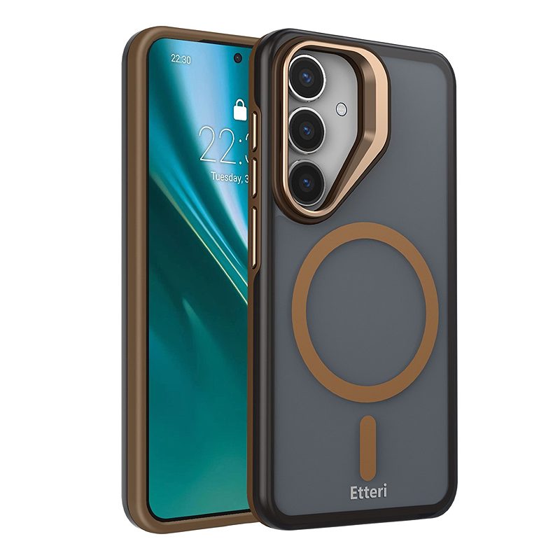 Etteri Morning Fog case for Samsung Galaxy S25 brown