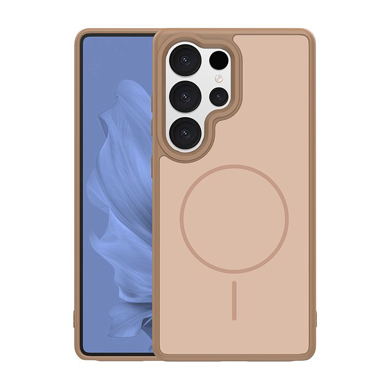Frame Thin Mag case for Samsung Galaxy S25 Ultra brown