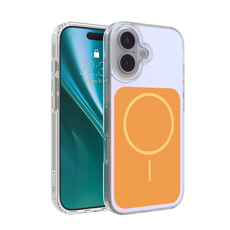 Etteri Hidden Pearl case for iPhone 17 6,3" orange