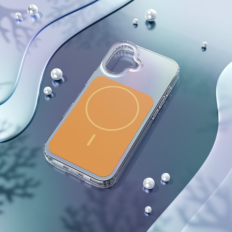 Etteri Hidden Pearl case for iPhone 17 6,3" orange