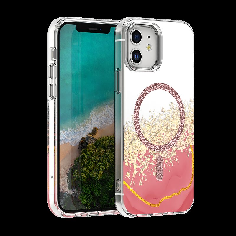 Epoxy Mag case for iPhone 12 / 12 Pro 6,1" pink