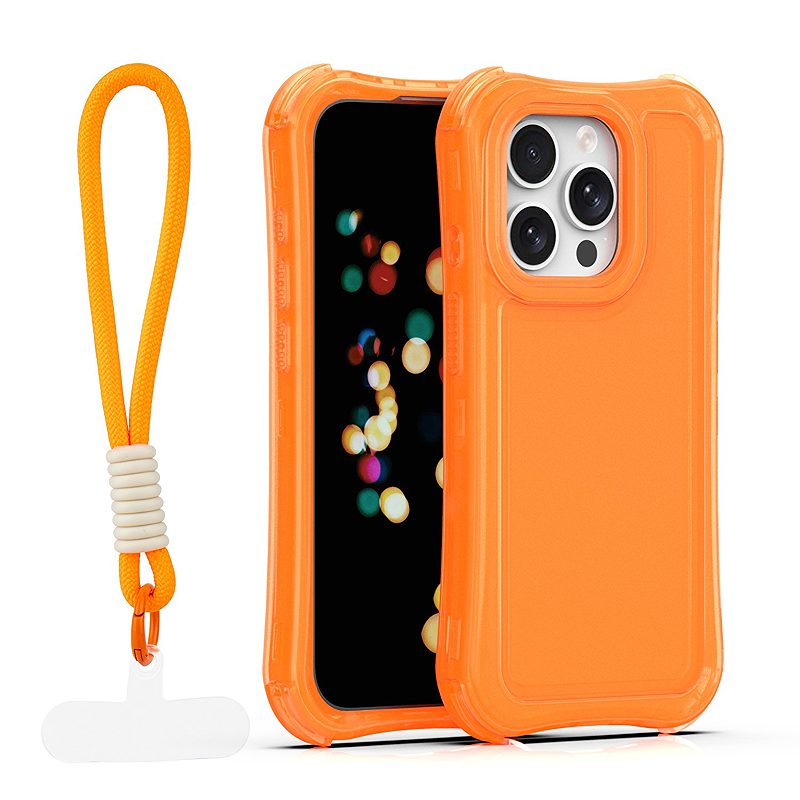Safepop case with strap for iPhone 15 Pro 6,1" orange