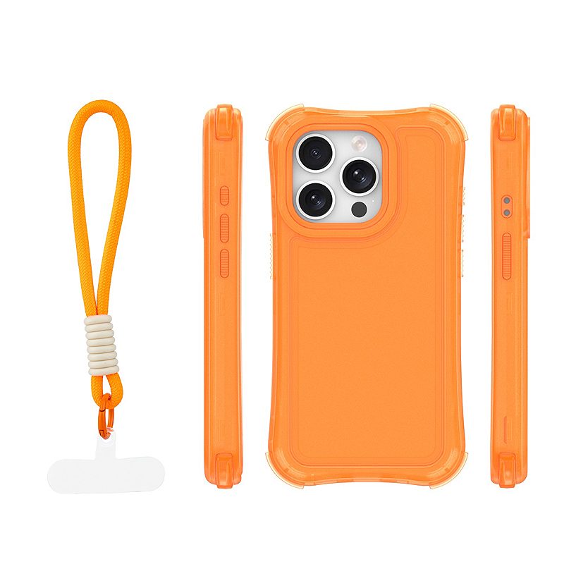 Safepop case with strap for iPhone 15 Pro 6,1" orange
