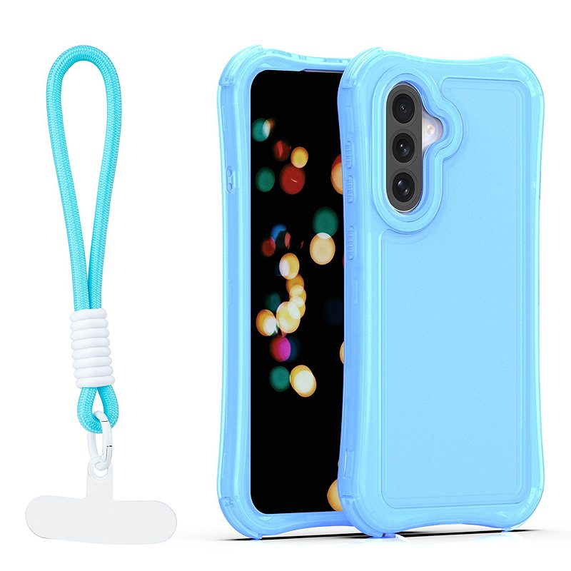 Safepop case with strap for Samsung Galaxy A57 5G blue