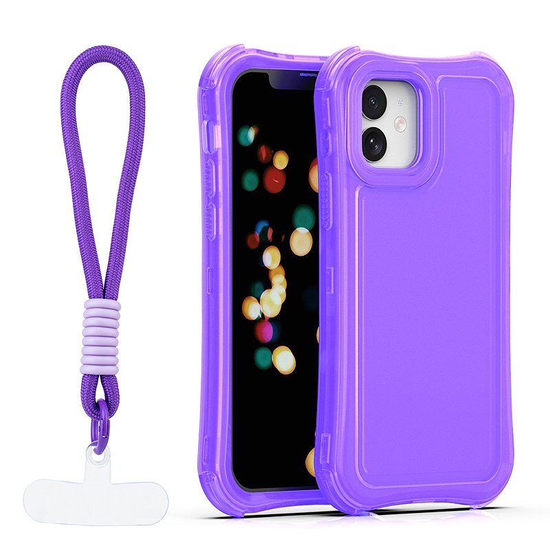 Safepop case with strap for iPhone 12 / 12 Pro 6,1" purple