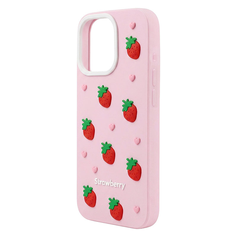 Strawberry case for iPhone 12 / 12 Pro 6,1" pink