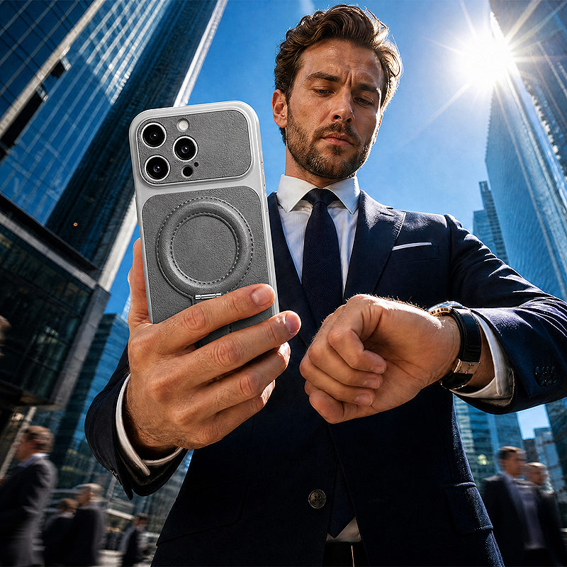 Luxgrip Mag case for iPhone 15 Pro 6,1" grey