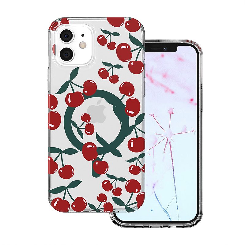 Cherry Mag case for iPhone 12 / 12 Pro 6,1" transparent