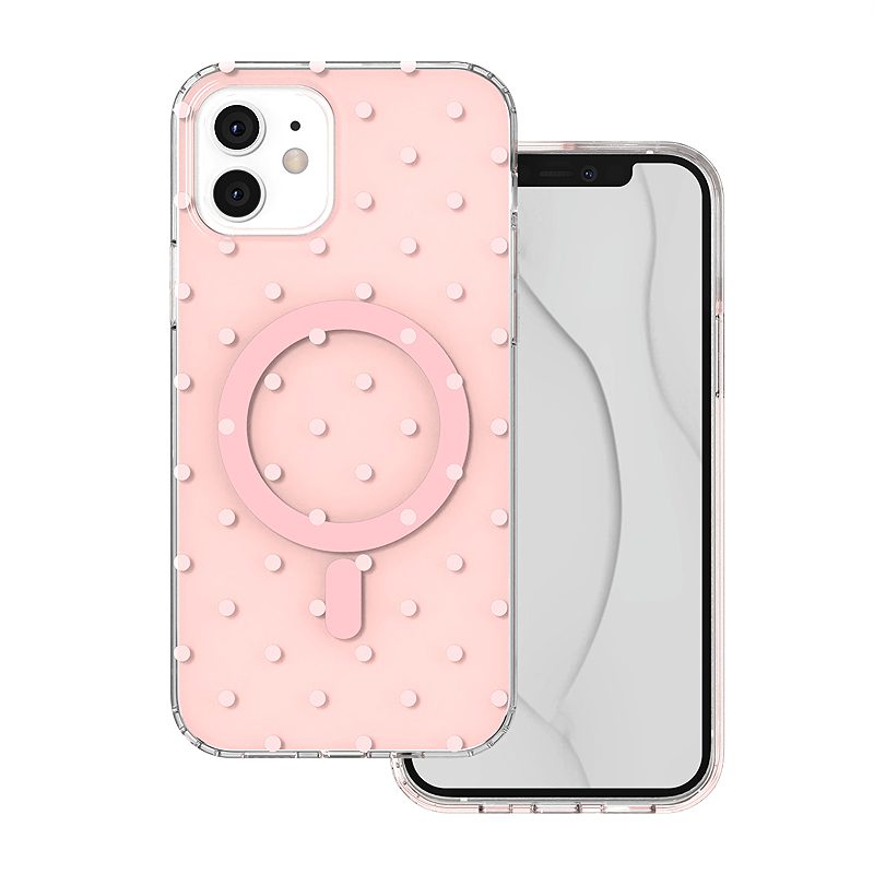 Bubble Dots Mag case for iPhone 12 / 12 Pro 6,1" pink