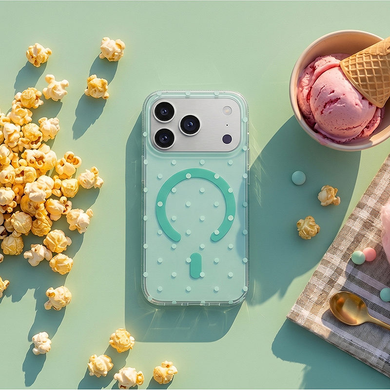 Bubble Dots Mag case for Samsung S25 Ultra green