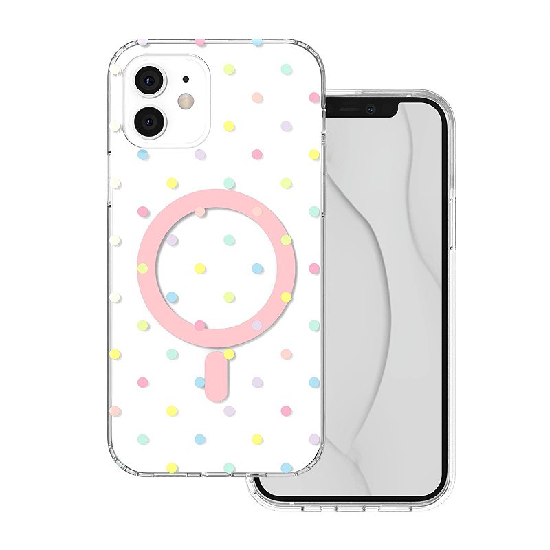 Bubble Dots Mag case for iPhone 12 / 12 Pro 6,1" white