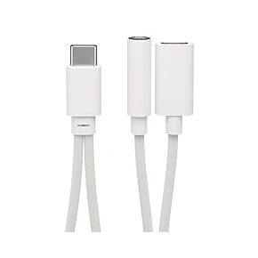 Kabel USB-C audio og lade adapter