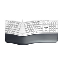 CHERRY KC 4500 ERGO tastatur Universel USB QWERTZ Tysk Hvid
