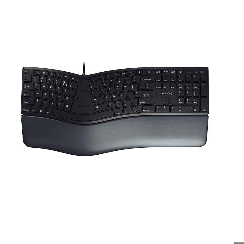 CHERRY KC 4500 ERGO tastatur Universel USB QWERTY US engelsk Sort