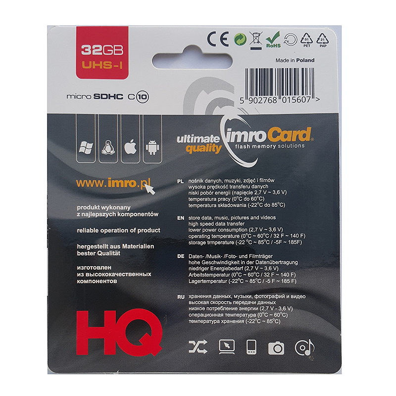 Imro MicroSD 32GB cl.10 | UHS-I - Billede 2