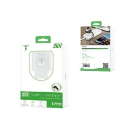 WALL CHARGER T-PHOX T-PP20 GAN iWATCH 3IN1 WHITE - Billede 5