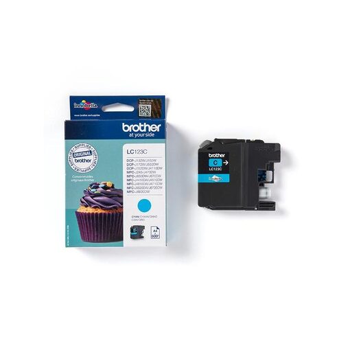 Brother Ink Cart. LC-123C für MFC-J4510DW/-4410DW/ -J4610DW/-J650DW/-J6720DW/ -J6520DW/-J245/DCP-J4110DW/ -J152W/-J132W cyan