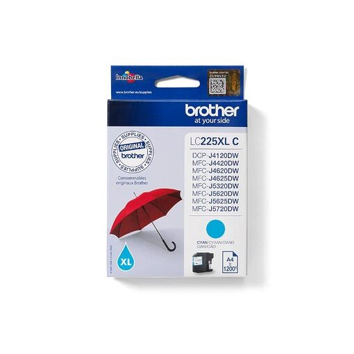 Brother Ink Cart.LC-225XLC high capacity für MFC-J4420DW/J4620DW MFC-J5320DW/5620DW/J5625DW/ 5720DW cyan