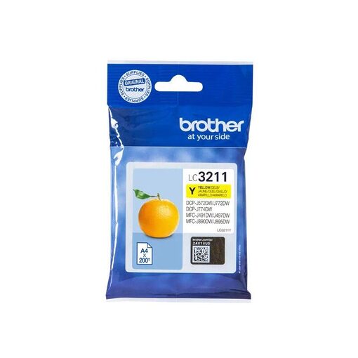 Brother Ink Cart. LC-3211Y für DCP-J572DW/J772DW/J774DW/ MFC-J491DW/J497DW/J890DW/ MFC-J895DW yellow