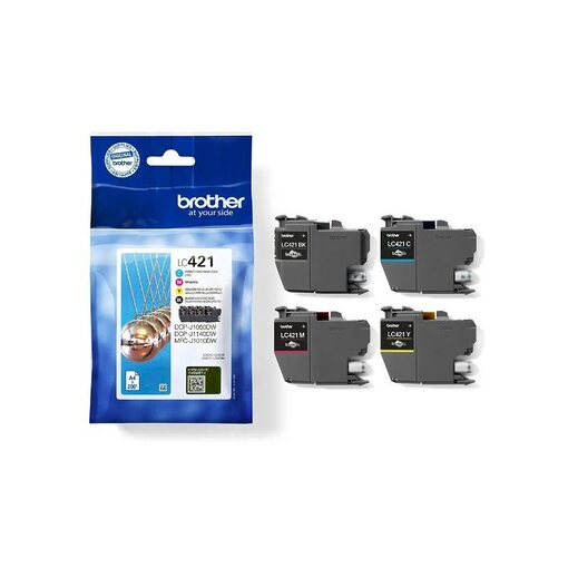 Brother Ink Cart. LC-421VAL for DCP-J1050DW, -J1140DW, MFC-J1010DW black/cyan/magenta/yellow LC421VAL - Image 2