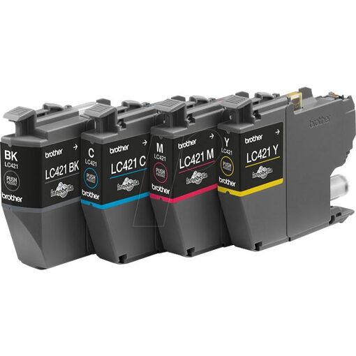 Brother Ink Cart. LC-421VAL for DCP-J1050DW, -J1140DW, MFC-J1010DW black/cyan/magenta/yellow LC421VAL - Image 3