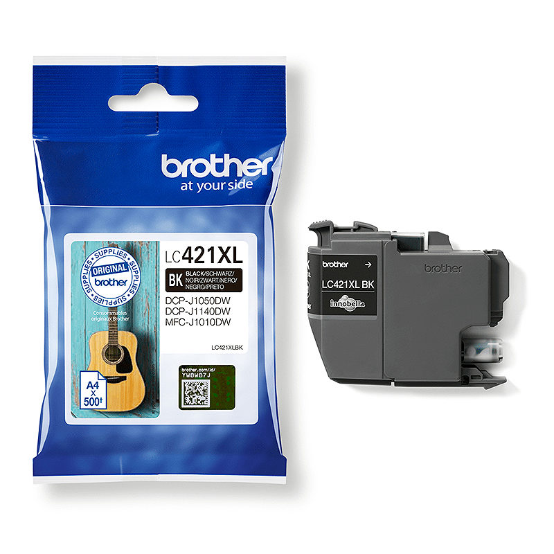 Brother LC-421XLBK blækpatron 1 stk Original Højt (XL) udbytte Sort - Billede 4
