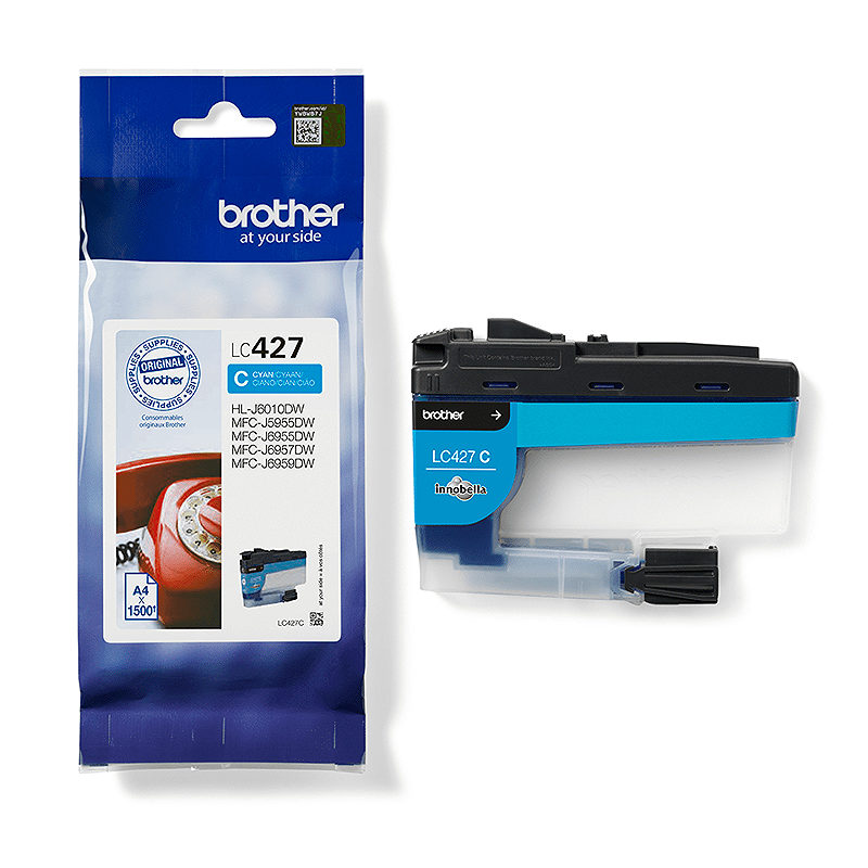 Brother LC427C blækpatron 1 stk Original Standard udbytte Blå - Billede 3