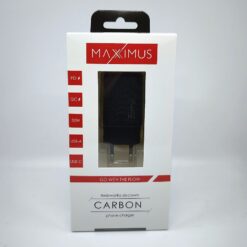 WALL CHARGER MX CARBON 30W PD+QC USB-A+C BLACK - Billede 4