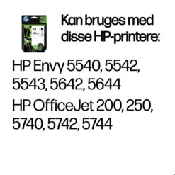 Alternative view of HP Originale 62-blækpatroner, sort/trefarvet, 2-pak