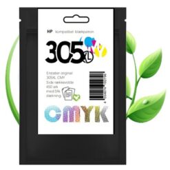 HP 305XL BK blæk CMYK