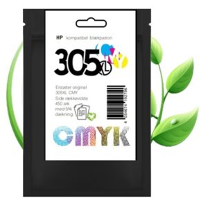 HP 305XL BK blæk CMYK