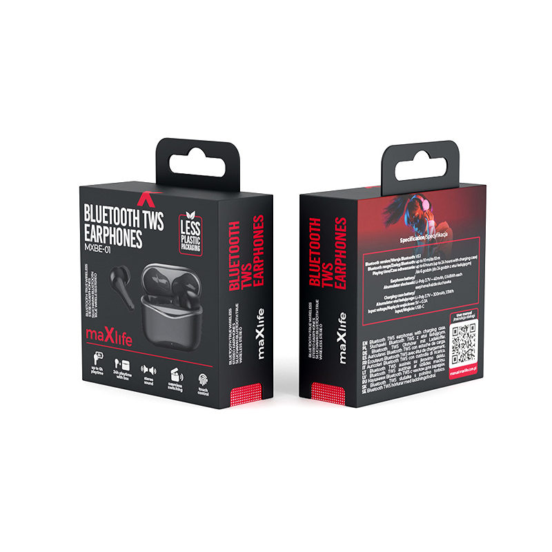 Maxlife BT earphones TWS MXBE-01 black - Billede 5