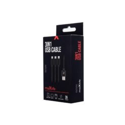 Alternative view of maXlife 3in1 nylon multi USB kabel 2.1A