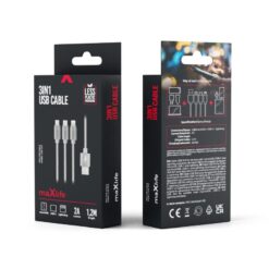 maXlife 3in1 Nylon multi USB kabel 2.1A