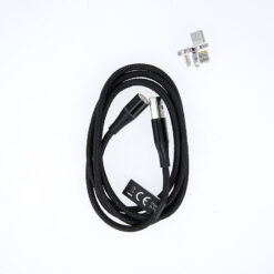 Maxlife MXUC-03 magnetic cable USB - Lightning + USB-C + microUSB 1,0 m 3A black nylon - Billede 4