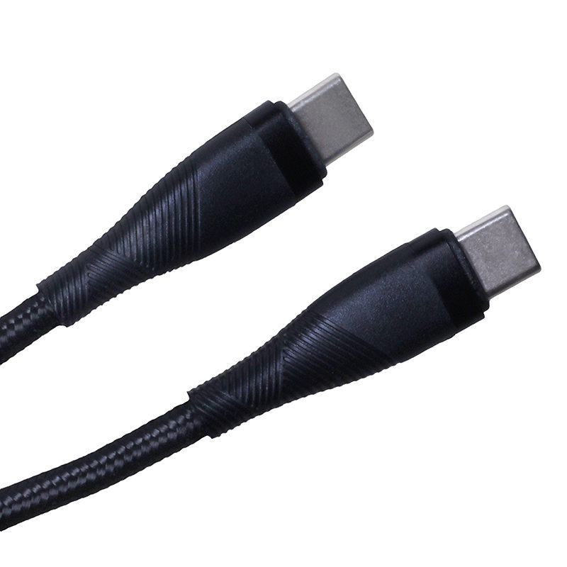 Alternative view of Maxlife MXUC-08 cable USB-C - USB-C 1,0 m 60W black nylon