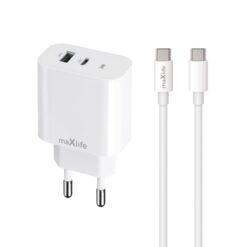 Alternative view of maXlife bundle 30W PD USB+USB-C lader